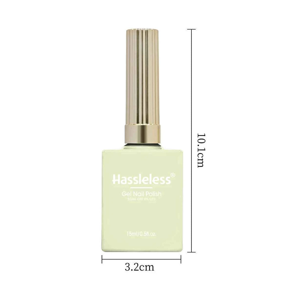 Vernis à ongles jaune pale (15ml) Pale Yellow Solid-Color Nail Gel — Simple, Beginner-Friendly Soak-Off Gel Polish, Suitable for All Se