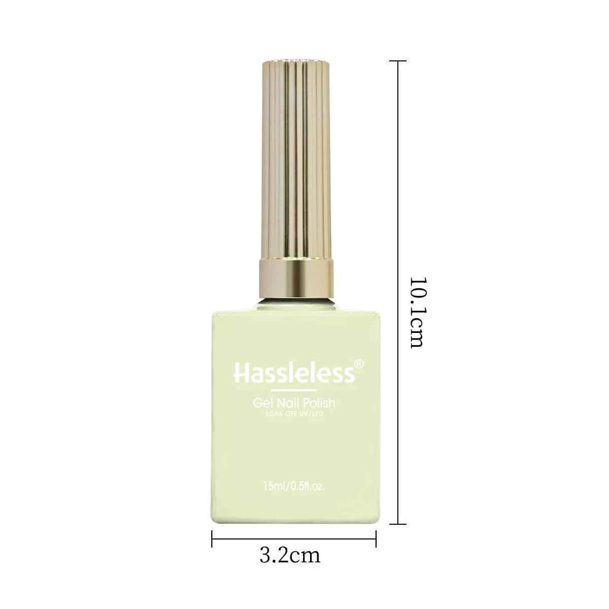 Vernis à ongles jaune pale (15ml) Pale Yellow Solid-Color Nail Gel — Simple, Beginner-Friendly Soak-Off Gel Polish, Suitable for All Se