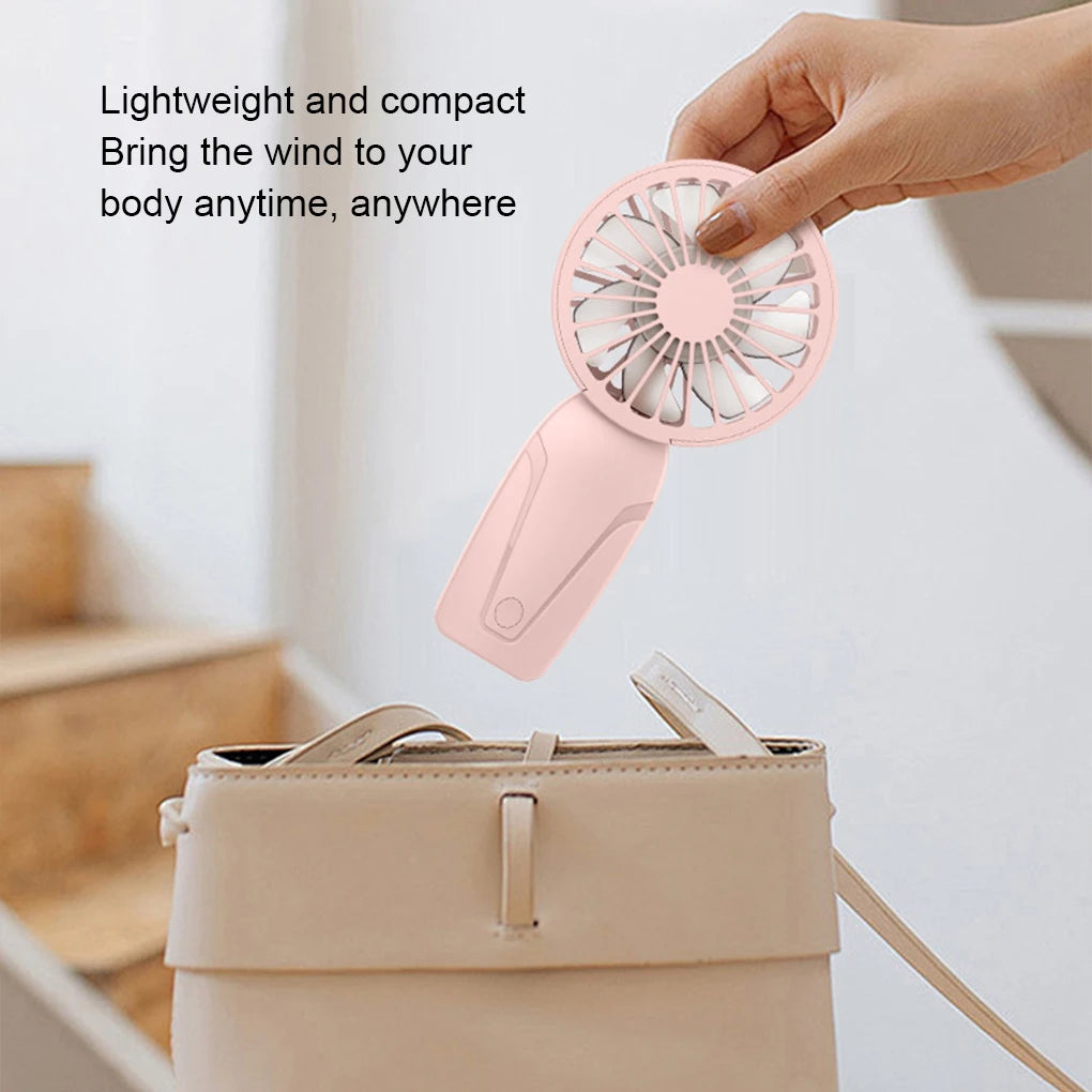 Mycops Portable Mini Fan – USB Rechargeable, Ultra-Quiet & Compact