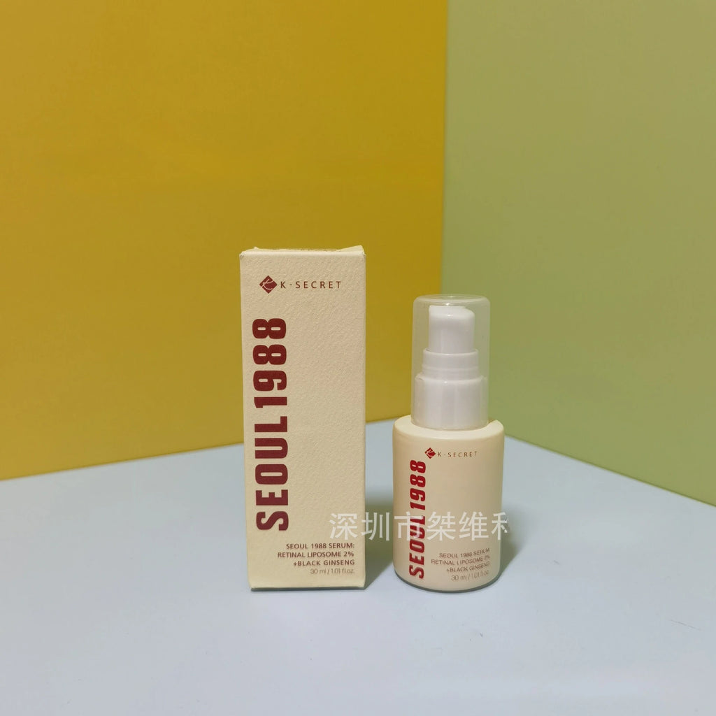 Coffret Skincare Coréen Séoul 1988 – Essence, Crème Yeux Rétinol, Solaire & Nettoyant